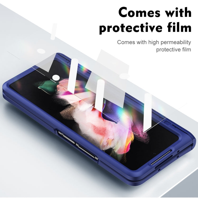 For Samsung Galaxy Z Fold5 integrated Shockproof Phone Case with Hinge(Blue) - Galaxy Z Fold5 Cases by buy2fix | Online Shopping UK | buy2fix