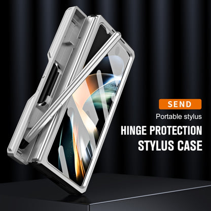 For Samsung Galaxy Z Fold4 TPU + PC Integrated All-inclusive Shockproof Phone Case with Pen(Silver) - Galaxy Z Fold4 5G Cases by buy2fix | Online Shopping UK | buy2fix