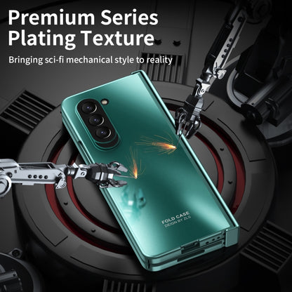 For Samsung Galaxy Z Fold5 Integrated Electroplating Folding All-inclusive Phone Case(Green) - Galaxy Z Fold5 Cases by buy2fix | Online Shopping UK | buy2fix