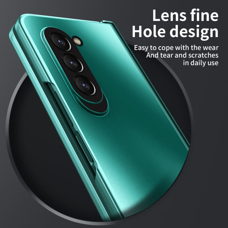 For Samsung Galaxy Z Fold5 Integrated Electroplating Folding All-inclusive Phone Case(Green) - Galaxy Z Fold5 Cases by buy2fix | Online Shopping UK | buy2fix