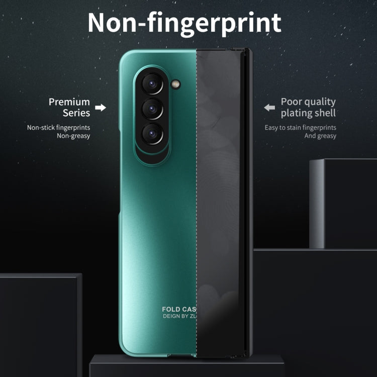 For Samsung Galaxy Z Fold5 Integrated Electroplating Folding All-inclusive Phone Case(Green) - Galaxy Z Fold5 Cases by buy2fix | Online Shopping UK | buy2fix