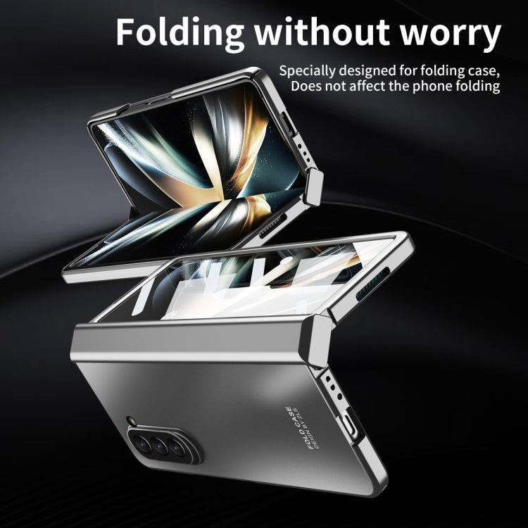 For Samsung Galaxy Z Fold5 Integrated Electroplating Folding All-inclusive Phone Case(Silver) - Galaxy Z Fold5 Cases by buy2fix | Online Shopping UK | buy2fix