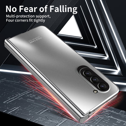 For Samsung Galaxy Z Fold5 Integrated Electroplating Folding All-inclusive Phone Case(Silver) - Galaxy Z Fold5 Cases by buy2fix | Online Shopping UK | buy2fix