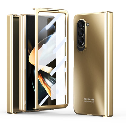 For Samsung Galaxy Z Fold5 Integrated Electroplating Folding All-inclusive Phone Case(Champagne Gold) - Galaxy Z Fold5 Cases by buy2fix | Online Shopping UK | buy2fix