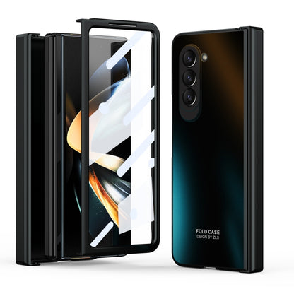 For Samsung Galaxy Z Fold5 Integrated Electroplating Folding All-inclusive Phone Case(Black) - Galaxy Z Fold5 Cases by buy2fix | Online Shopping UK | buy2fix