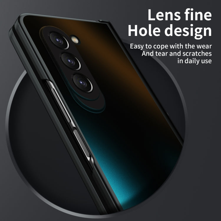 For Samsung Galaxy Z Fold5 Integrated Electroplating Folding All-inclusive Phone Case(Black) - Galaxy Z Fold5 Cases by buy2fix | Online Shopping UK | buy2fix