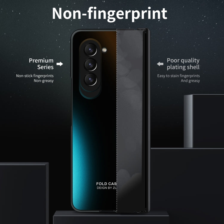 For Samsung Galaxy Z Fold5 Integrated Electroplating Folding All-inclusive Phone Case(Black) - Galaxy Z Fold5 Cases by buy2fix | Online Shopping UK | buy2fix