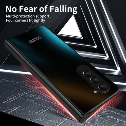 For Samsung Galaxy Z Fold5 Integrated Electroplating Folding All-inclusive Phone Case(Black) - Galaxy Z Fold5 Cases by buy2fix | Online Shopping UK | buy2fix