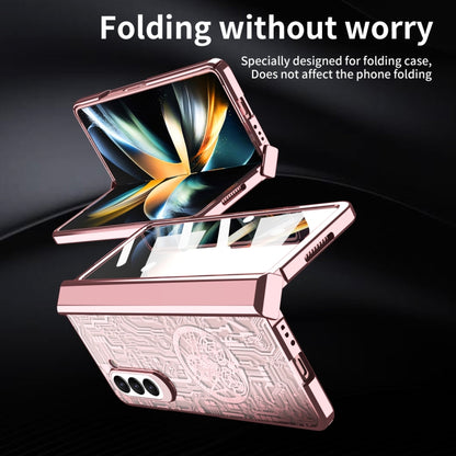 For Samsung Galaxy Z Fold5 Mechanical Legend Integrated Electroplating All-inclusive Phone Case(Rose Gold) - Galaxy Z Fold5 Cases by buy2fix | Online Shopping UK | buy2fix