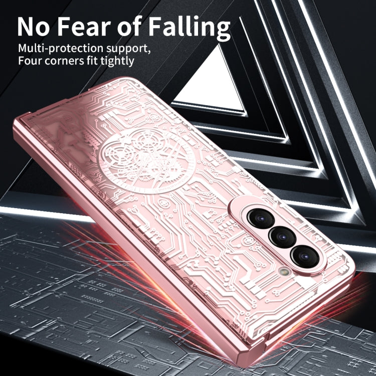 For Samsung Galaxy Z Fold5 Mechanical Legend Integrated Electroplating All-inclusive Phone Case(Rose Gold) - Galaxy Z Fold5 Cases by buy2fix | Online Shopping UK | buy2fix