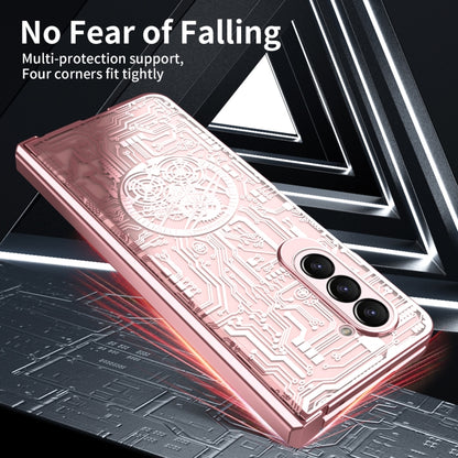 For Samsung Galaxy Z Fold5 Mechanical Legend Integrated Electroplating All-inclusive Phone Case(Rose Gold) - Galaxy Z Fold5 Cases by buy2fix | Online Shopping UK | buy2fix