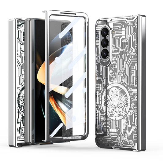 For Samsung Galaxy Z Fold5 Mechanical Legend Integrated Electroplating All-inclusive Phone Case(Silver) - Galaxy Z Fold5 Cases by buy2fix | Online Shopping UK | buy2fix