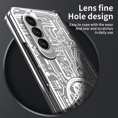 For Samsung Galaxy Z Fold5 Mechanical Legend Integrated Electroplating All-inclusive Phone Case(Silver) - Galaxy Z Fold5 Cases by buy2fix | Online Shopping UK | buy2fix