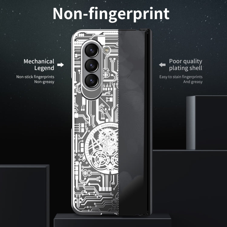 For Samsung Galaxy Z Fold5 Mechanical Legend Integrated Electroplating All-inclusive Phone Case(Silver) - Galaxy Z Fold5 Cases by buy2fix | Online Shopping UK | buy2fix