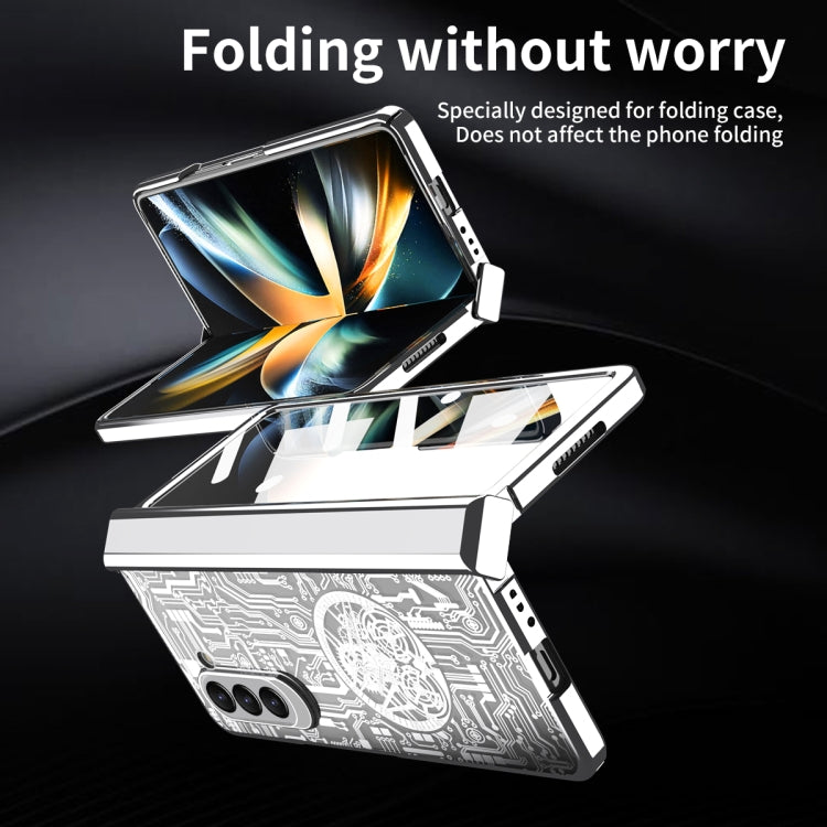 For Samsung Galaxy Z Fold5 Mechanical Legend Integrated Electroplating All-inclusive Phone Case(Silver) - Galaxy Z Fold5 Cases by buy2fix | Online Shopping UK | buy2fix