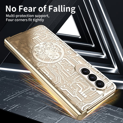 For Samsung Galaxy Z Fold5 Mechanical Legend Integrated Electroplating All-inclusive Phone Case(Champagne Gold) - Galaxy Z Fold5 Cases by buy2fix | Online Shopping UK | buy2fix
