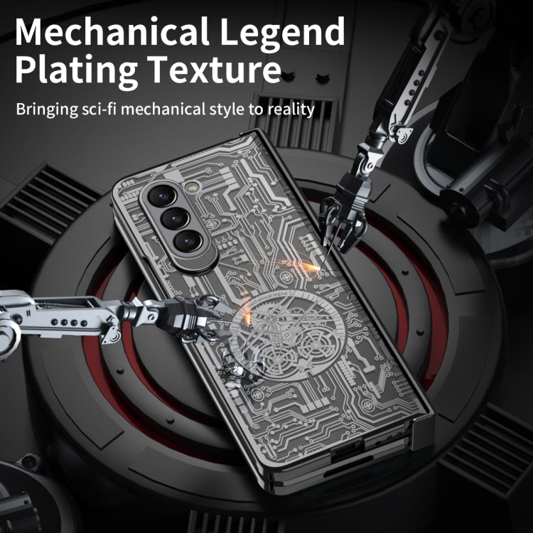 For Samsung Galaxy Z Fold5 Mechanical Legend Integrated Electroplating All-inclusive Phone Case(Black) - Galaxy Z Fold5 Cases by buy2fix | Online Shopping UK | buy2fix