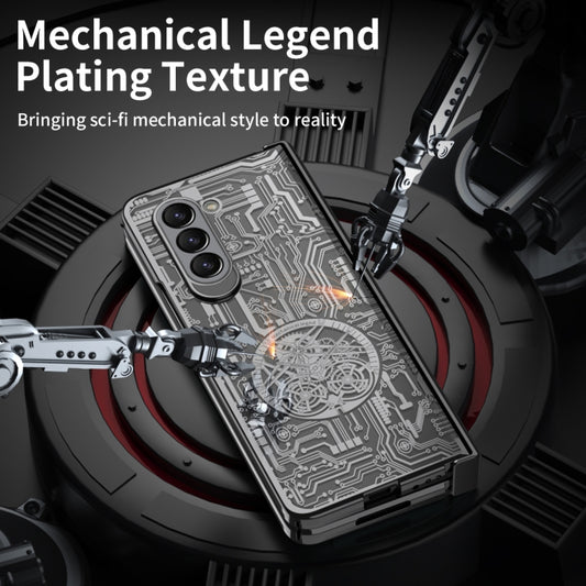 For Samsung Galaxy Z Fold5 Mechanical Legend Integrated Electroplating All-inclusive Phone Case(Black) - Galaxy Z Fold5 Cases by buy2fix | Online Shopping UK | buy2fix