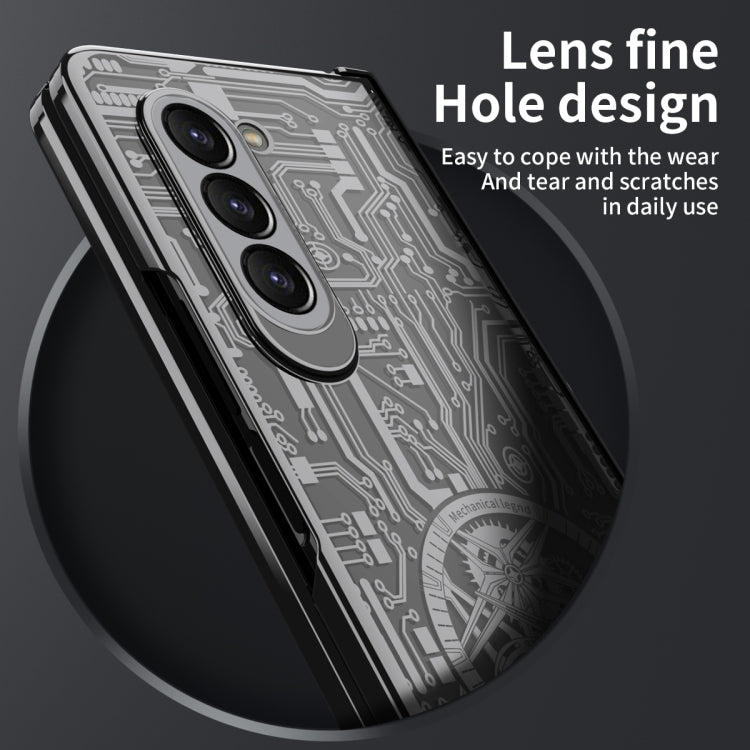 For Samsung Galaxy Z Fold5 Mechanical Legend Integrated Electroplating All-inclusive Phone Case(Black) - Galaxy Z Fold5 Cases by buy2fix | Online Shopping UK | buy2fix