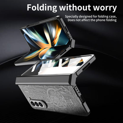 For Samsung Galaxy Z Fold5 Mechanical Legend Integrated Electroplating All-inclusive Phone Case(Black) - Galaxy Z Fold5 Cases by buy2fix | Online Shopping UK | buy2fix