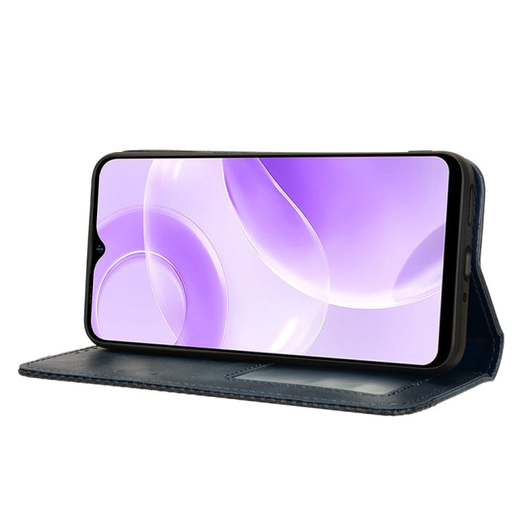 For Ulefone Note 15 Magnetic Buckle Retro Texture Leather Phone Case(Blue) by buy2fix