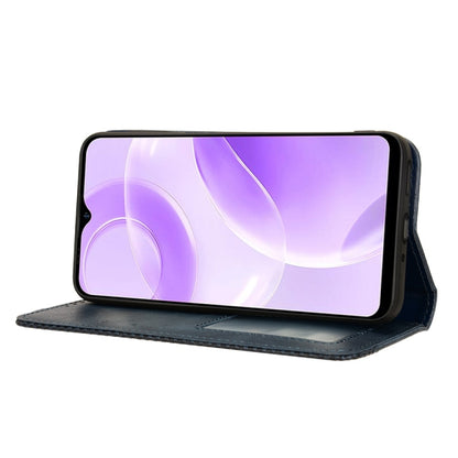 For Ulefone Note 15 Magnetic Buckle Retro Texture Leather Phone Case(Blue) by buy2fix