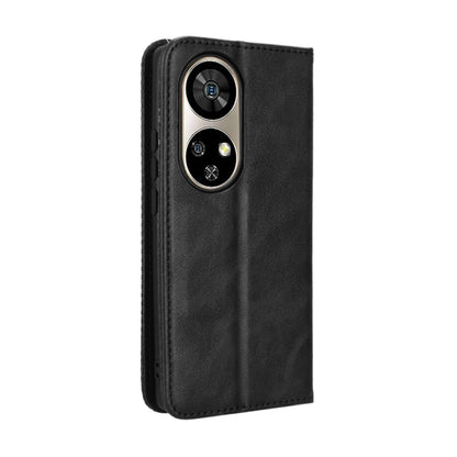 For Ulefone Note 17 Pro Magnetic Buckle Retro Texture Leather Phone Case(Black) by buy2fix