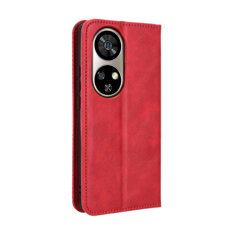 For Ulefone Note 17 Pro Magnetic Buckle Retro Texture Leather Phone Case(Red) by buy2fix