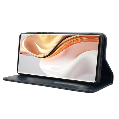 For Ulefone Note 17 Pro Magnetic Buckle Retro Texture Leather Phone Case(Blue) by buy2fix