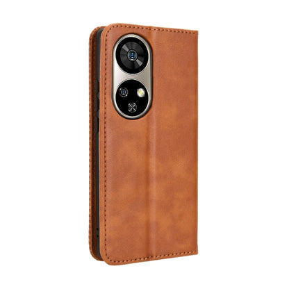 For Ulefone Note 17 Pro Magnetic Buckle Retro Texture Leather Phone Case(Brown) by buy2fix