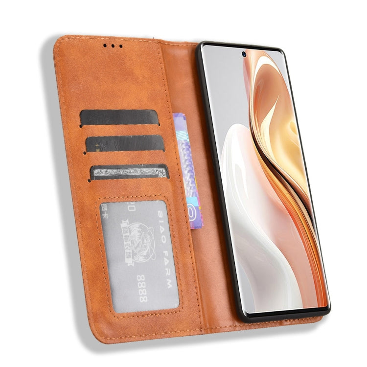 For Ulefone Note 17 Pro Magnetic Buckle Retro Texture Leather Phone Case(Brown) by buy2fix