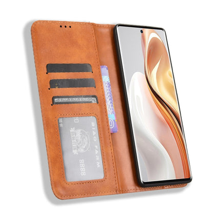 For Ulefone Note 17 Pro Magnetic Buckle Retro Texture Leather Phone Case(Brown) by buy2fix