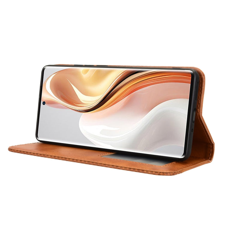 For Ulefone Note 17 Pro Magnetic Buckle Retro Texture Leather Phone Case(Brown) by buy2fix