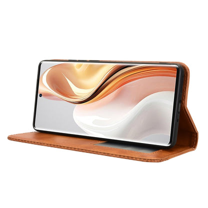 For Ulefone Note 17 Pro Magnetic Buckle Retro Texture Leather Phone Case(Brown) by buy2fix