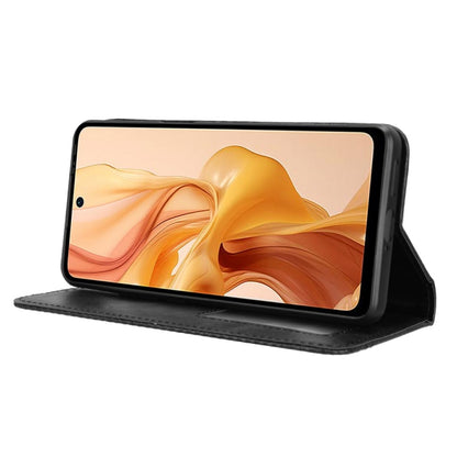 For Ulefone Note 18 Ultra Magnetic Buckle Retro Texture Leather Phone Case(Black) by buy2fix