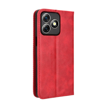 For Ulefone Note 18 Ultra Magnetic Buckle Retro Texture Leather Phone Case(Red) by buy2fix