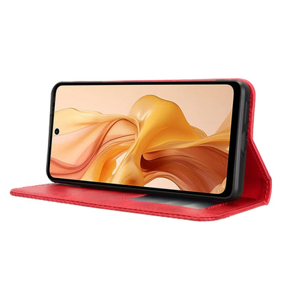 For Ulefone Note 18 Ultra Magnetic Buckle Retro Texture Leather Phone Case(Red) by buy2fix
