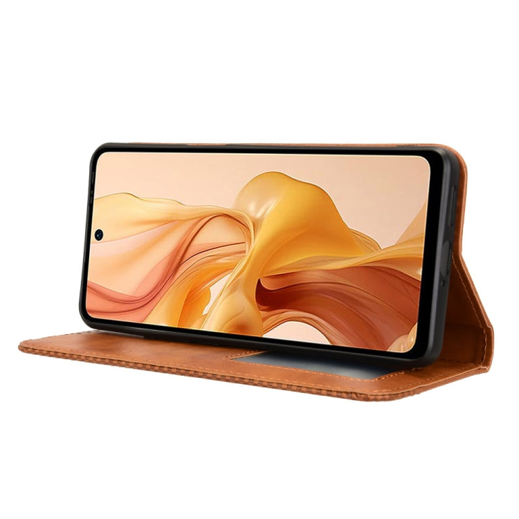 For Ulefone Note 18 Ultra Magnetic Buckle Retro Texture Leather Phone Case(Brown) by buy2fix