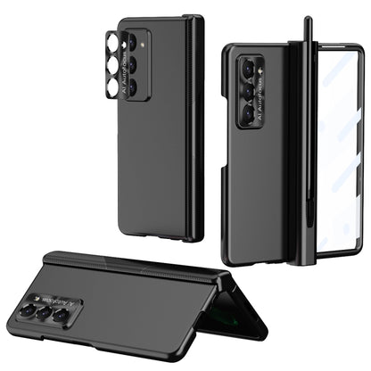 For Samsung Galaxy Z Fold5 Electroplating Hinged Folding Phone Case with S Pen Fold Edtion(Black) - Galaxy Z Fold5 Cases by buy2fix | Online Shopping UK | buy2fix