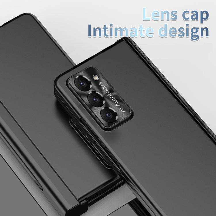 For Samsung Galaxy Z Fold5 Electroplating Hinged Folding Phone Case with S Pen Fold Edtion(Black) - Galaxy Z Fold5 Cases by buy2fix | Online Shopping UK | buy2fix