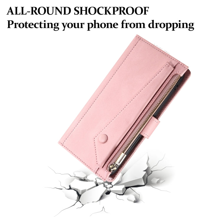 For iPhone 15 Plus ESEBLE Retro Frosted RFID Flip Leather Phone Case(Rose Gold) - iPhone 15 Plus Cases by ESEBLE | Online Shopping UK | buy2fix