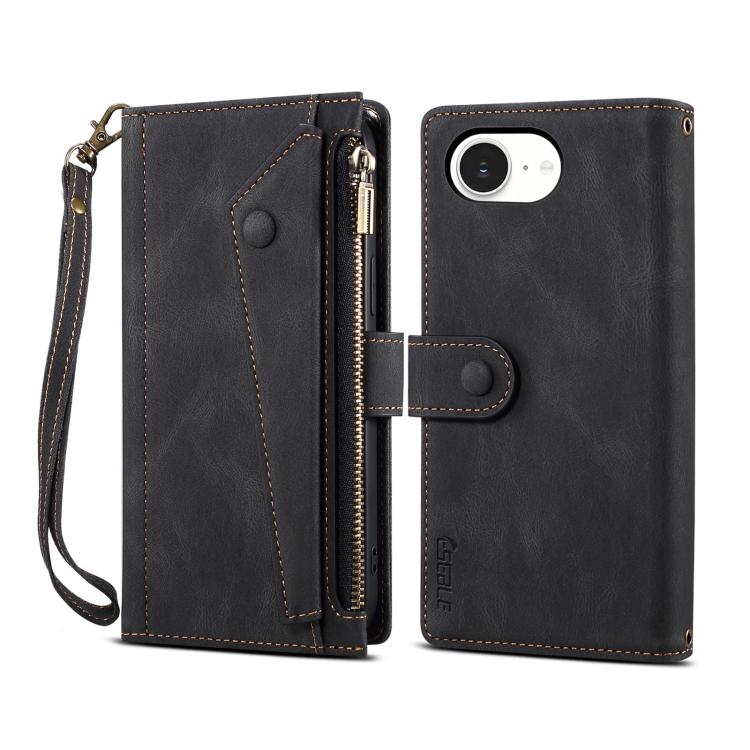 For iPhone 16e ESEBLE Retro Frosted RFID Flip Leather Phone Case(Black) - iPhone 16e Cases by ESEBLE | Online Shopping UK | buy2fix