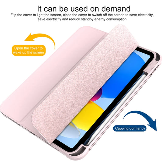 For iPad 2025 / 2022 3-Fold Holder Armor Smart Leather Tablet Case(Pink) - iPad 2025 / 2022 Cases by buy2fix | Online Shopping UK | buy2fix