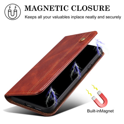 For iPhone 16 Pro Oil Wax Crazy Horse Texture Leather Phone Case(Brown) by buy2fix