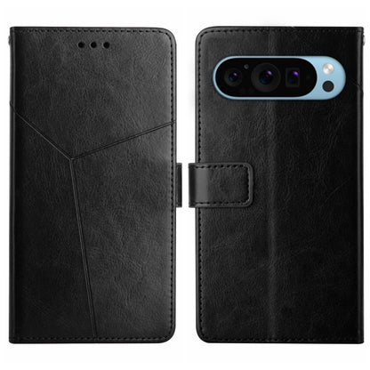 For Google Pixel 9 Pro XL Y-shaped Pattern Flip Leather Phone Case(Black) by buy2fix