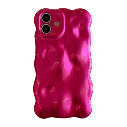For iPhone 16 Wave Bubbles TPU Phone Case(Red) by buy2fix