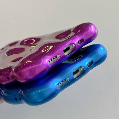 For iPhone 16 Wave Bubbles TPU Phone Case(Red) by buy2fix