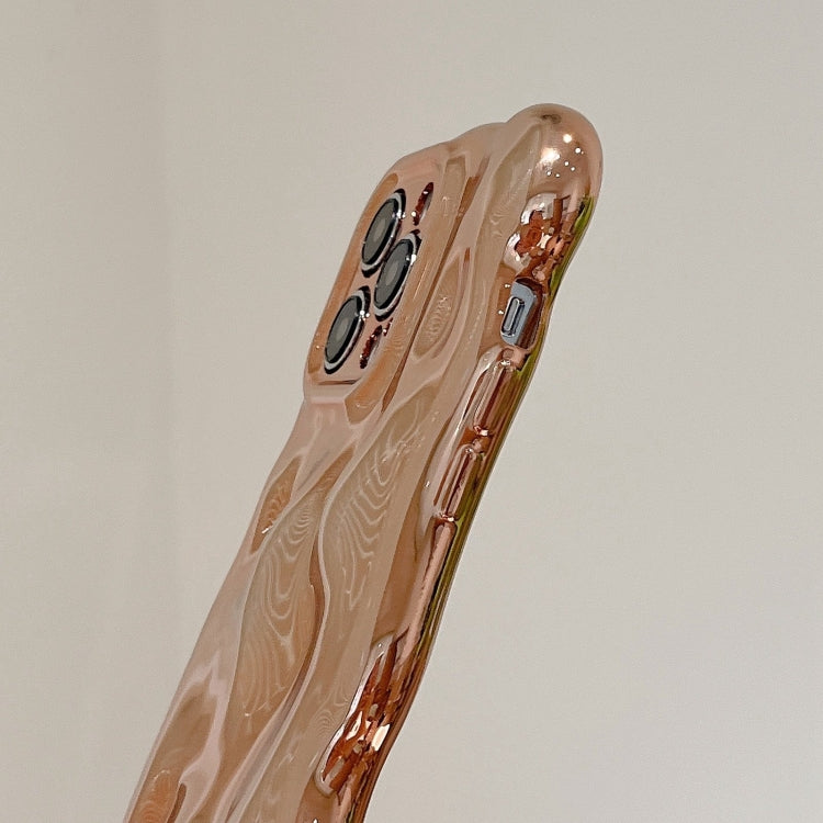 For iPhone 16 Wave Bubbles TPU Phone Case(Painted Gold) by buy2fix