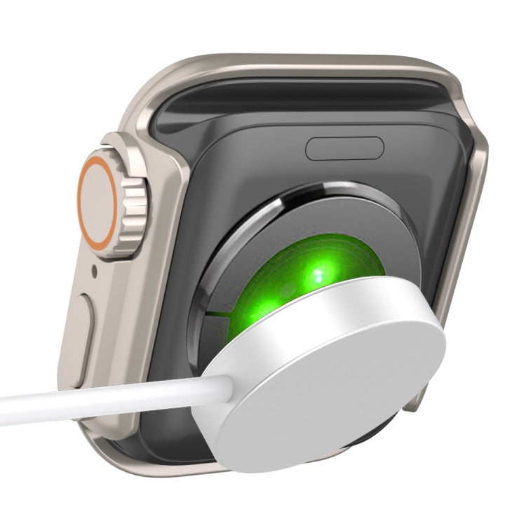 For Apple Watch Series 9 / 8 / 7 45mm Tempered Film Hybrid PC Integrated Watch Case(Green Orange) by buy2fix