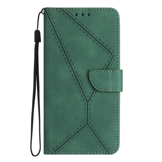 For Samsung Galaxy A25 5G Stitching Embossed Leather Phone Case(Green) by buy2fix